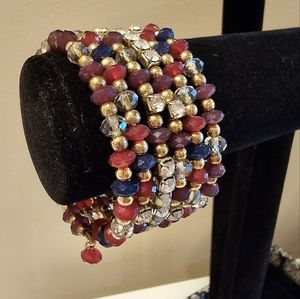 Multi stone wrap bracelet